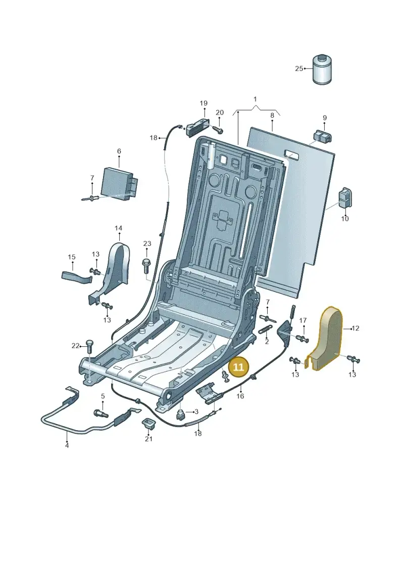4D0863788 — Volkswagen Tiguan 2.0 4Motion (2016-2024) diagram 884885200, position 11