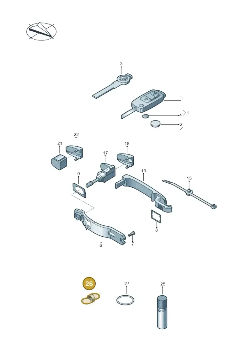 4D0905835 — Volkswagen Phaeton 4motion (2008-2010) diagram 258837100, position 26