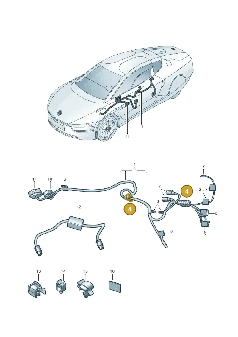 4D0971863 — Volkswagen 6Z3 platform diagram 760972310, position 4