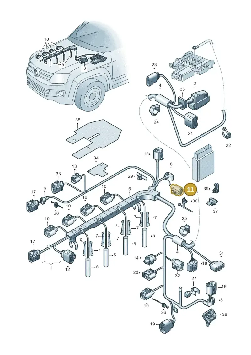 4D0971992A — Volkswagen Amarok twin cab (2022-) diagram 894971050, position 11