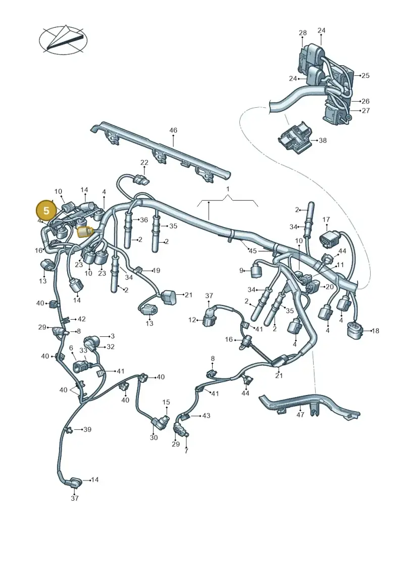 4D0971992A — Volkswagen Amarok twin cab (2022-) diagram 894971140, position 5