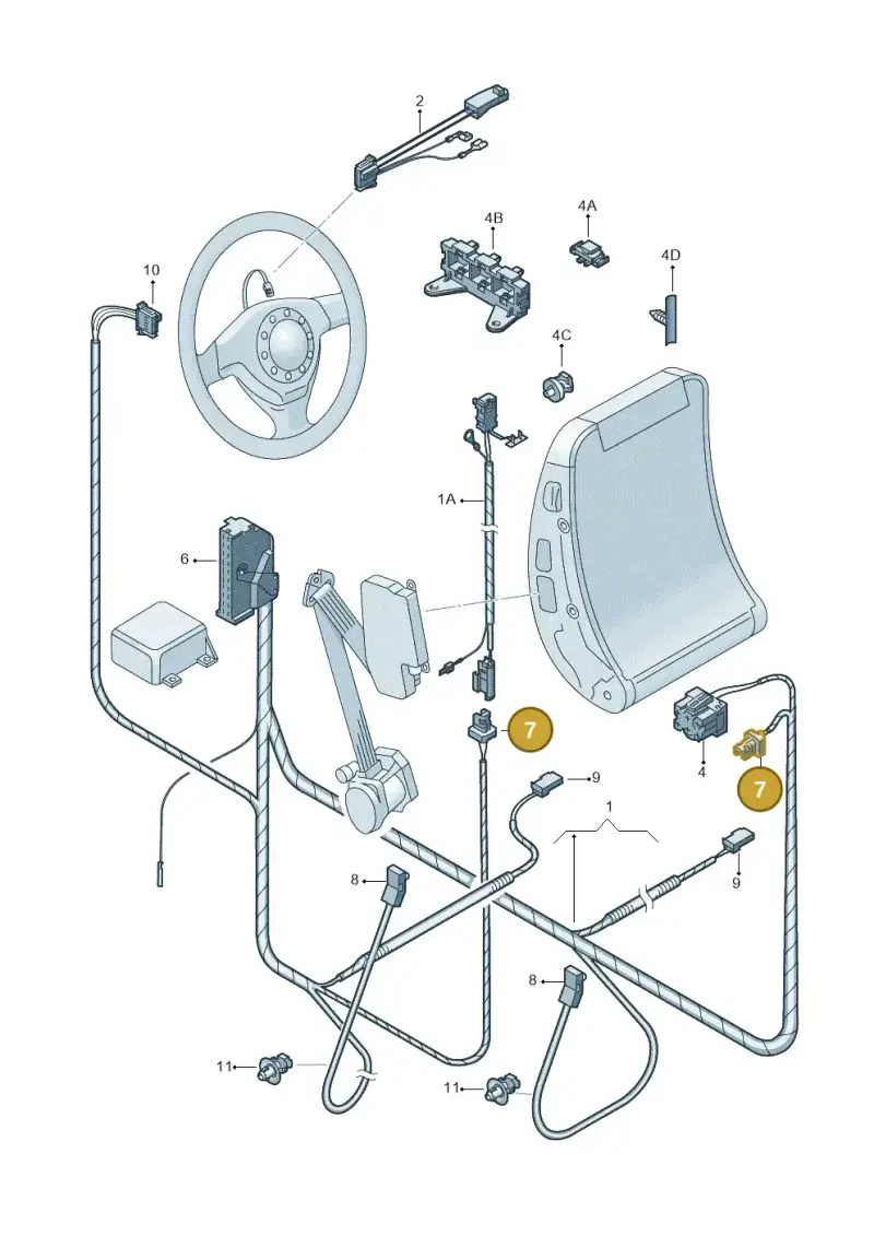 4D0972571 — Volkswagen New Beetle             06> (2005-) diagram 201972250, position 7