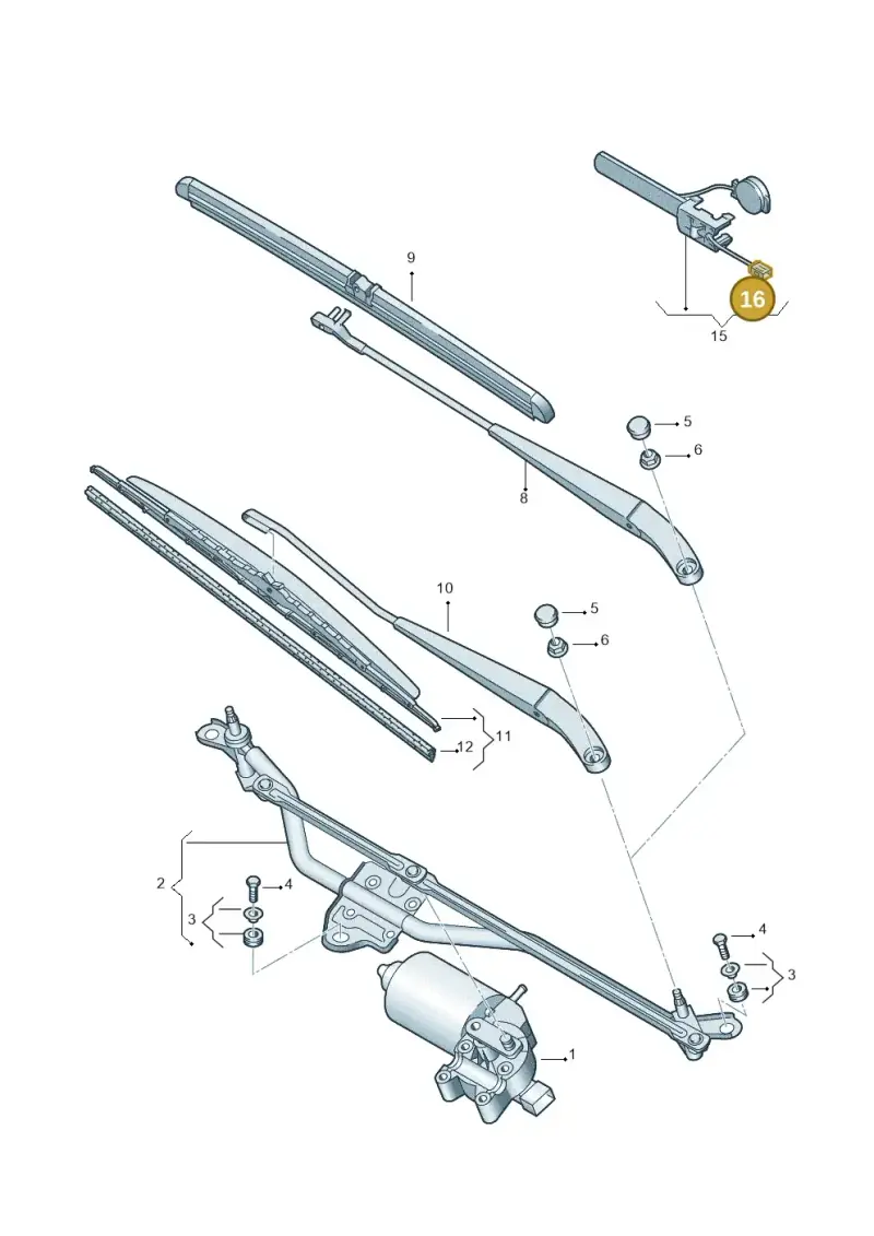 4D0972643 — Volkswagen Transp. caravelle (2008-2009) diagram 410955000, position 16