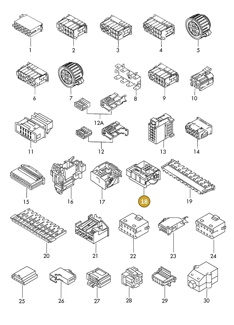4E0035444A — Volkswagen 1J0 platform diagram 198971400, position 18