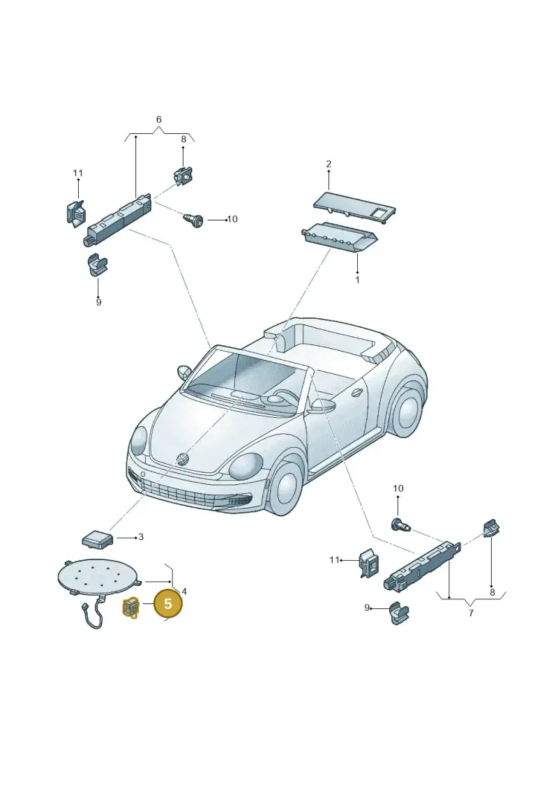 4E0035610K — Volkswagen New beetle cabriolet (2011-2016) diagram 716035100, position 5