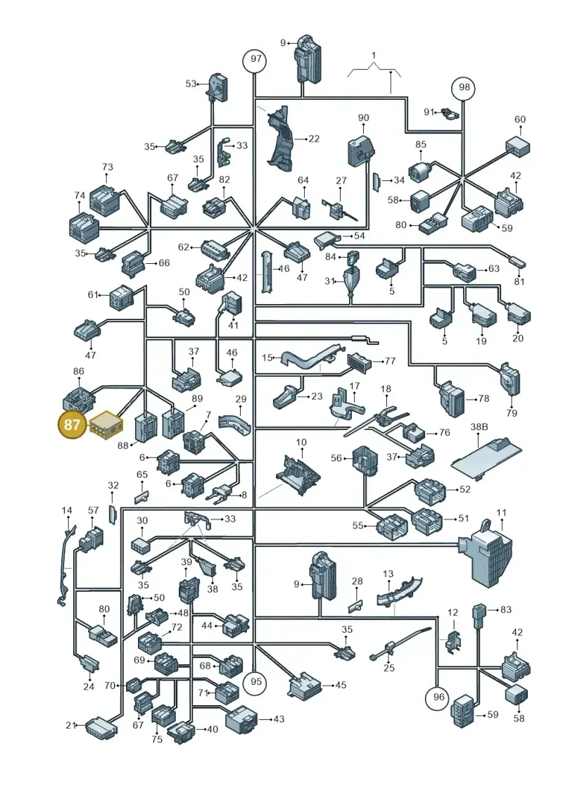 4E0035674K — Volkswagen Jetta variant (2009-2014) diagram 420971820, position 87