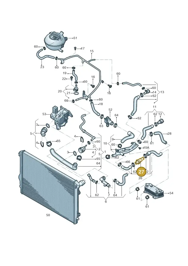 4E0121113 — Volkswagen Jetta (2014-2017) diagram 789121041, position 27