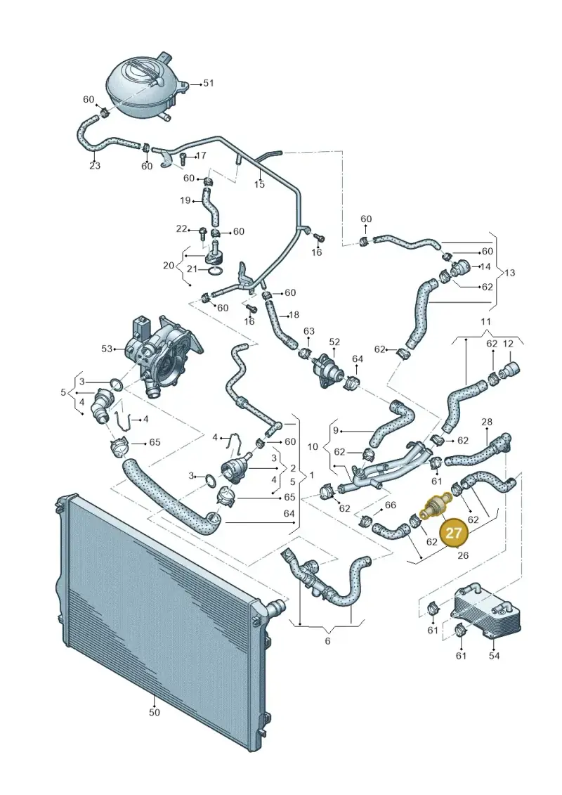 4E0121113 — Volkswagen Beetle (2016-2019) diagram 691121450, position 27