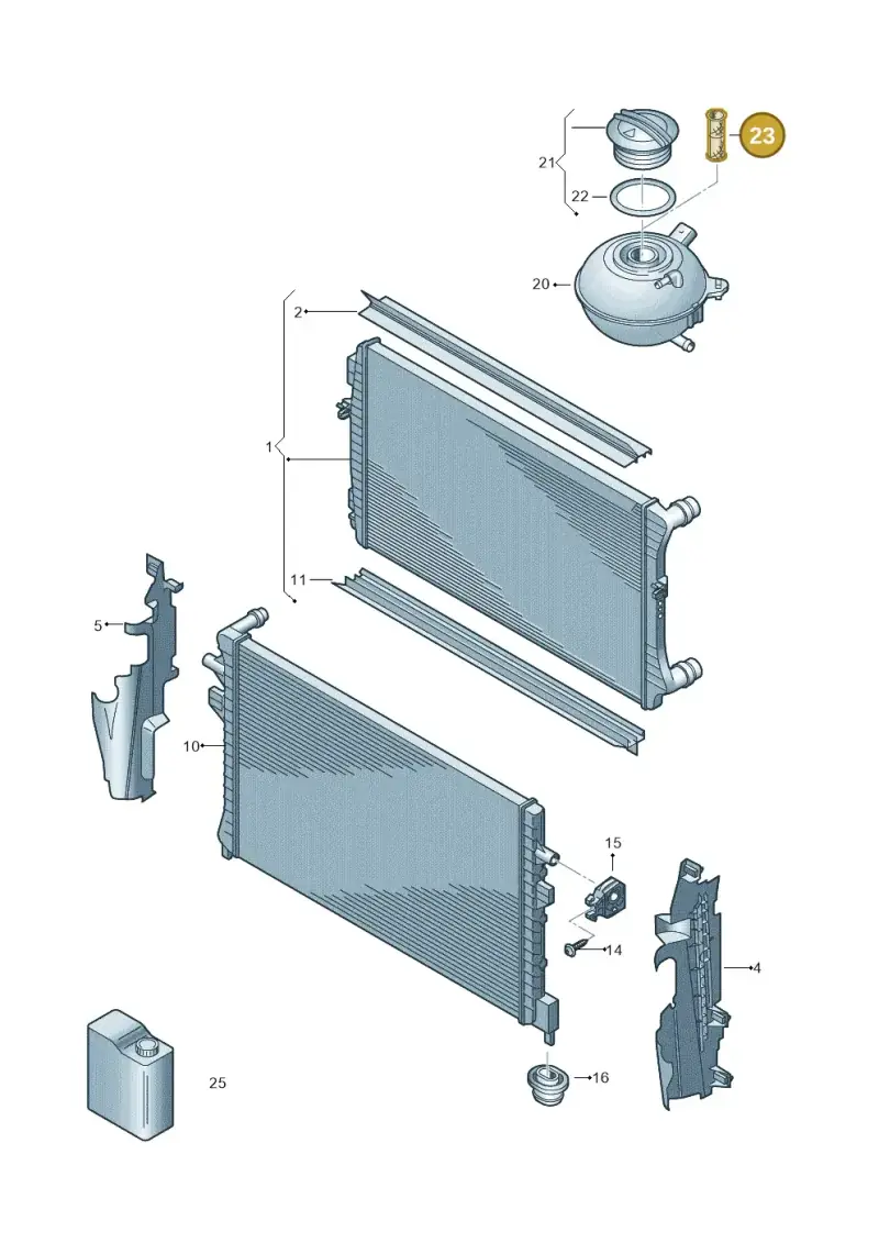 4E0121176 — Volkswagen Caddy kombi (2015-2020) diagram 866121800, position 23