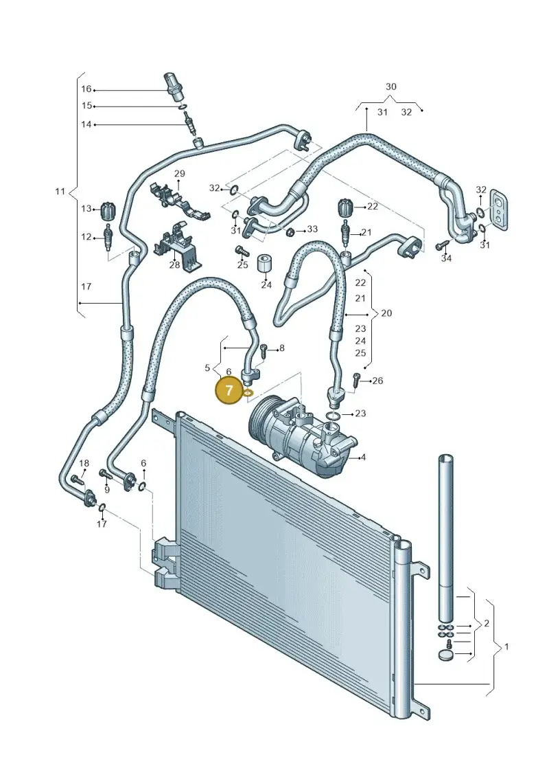 4E0260749A — Volkswagen Passat estate (2023-) diagram 746260400, position 7
