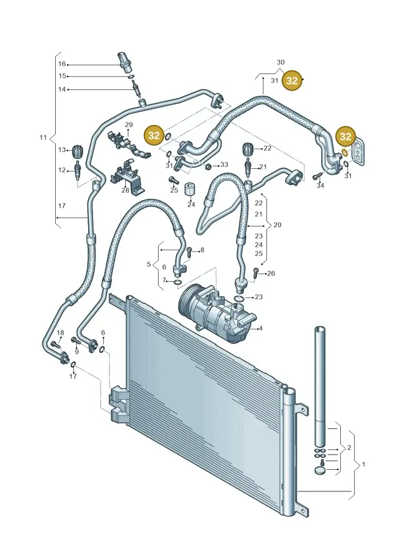 4E0260749B — Volkswagen Passat estate (2023-) diagram 746260400, position 32