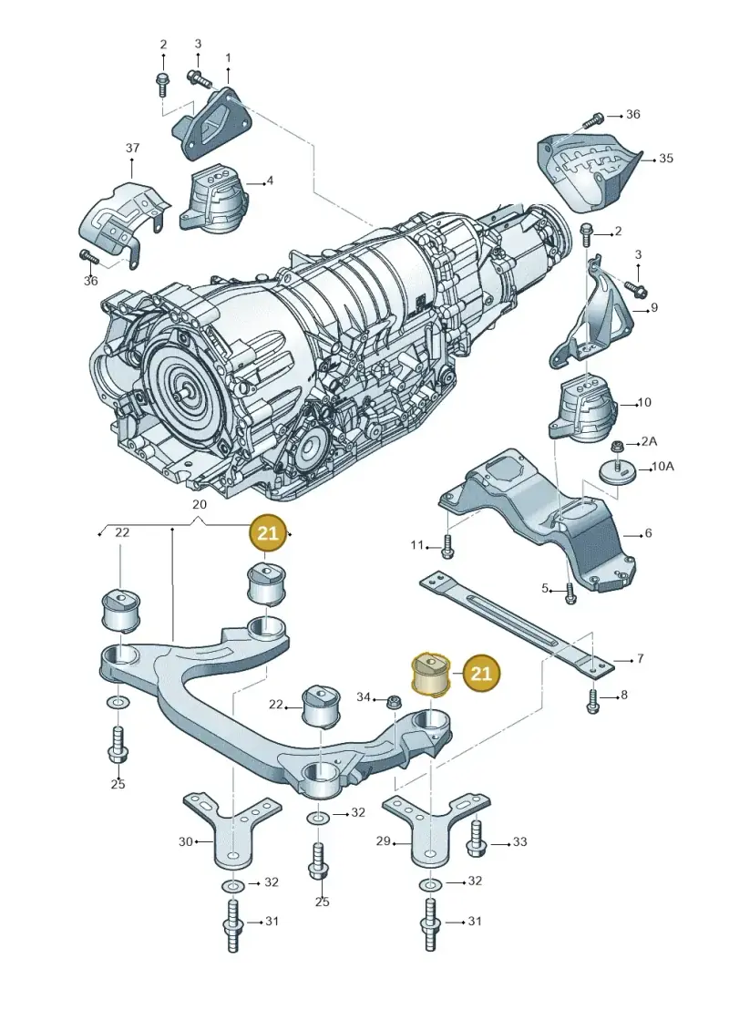 4E0399419 — Volkswagen Phaeton 4motion (2010-2016) diagram 258399850, position 21