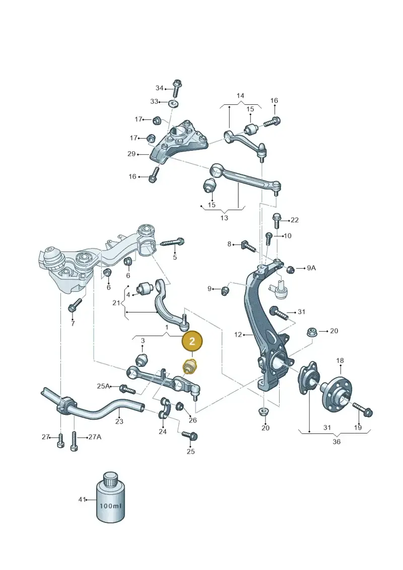 4E0407181D — Volkswagen Phaeton 4motion (2010-2016) diagram 258407000, position 2