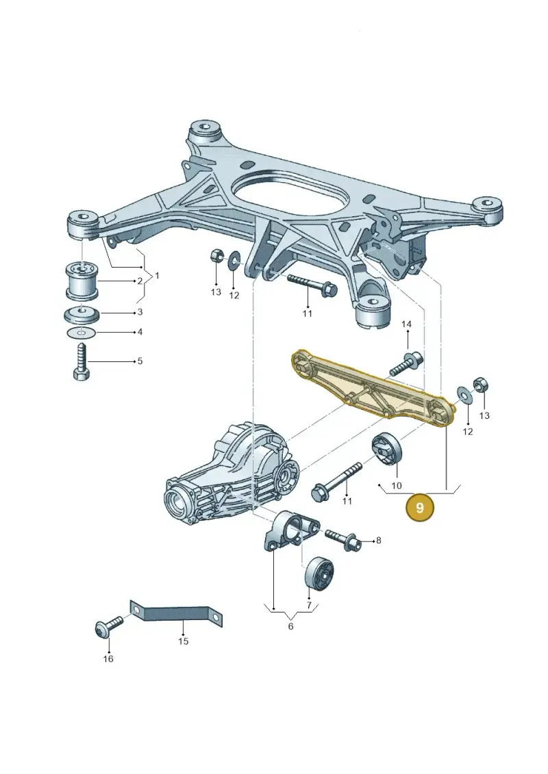 4E0599285A — Volkswagen Phaeton 4motion (2010-2016) diagram 258505000, position 9