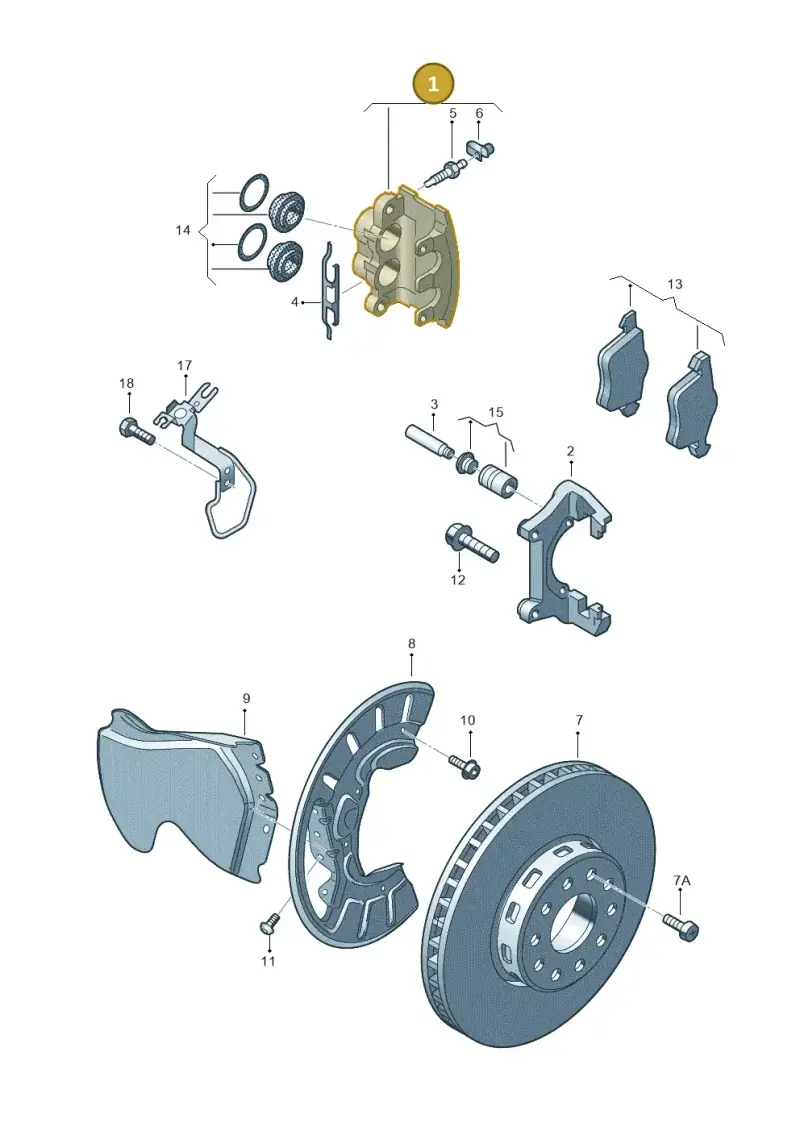4E0615123 — Volkswagen PHAETON                08> (2007-) diagram 258615530, position 1