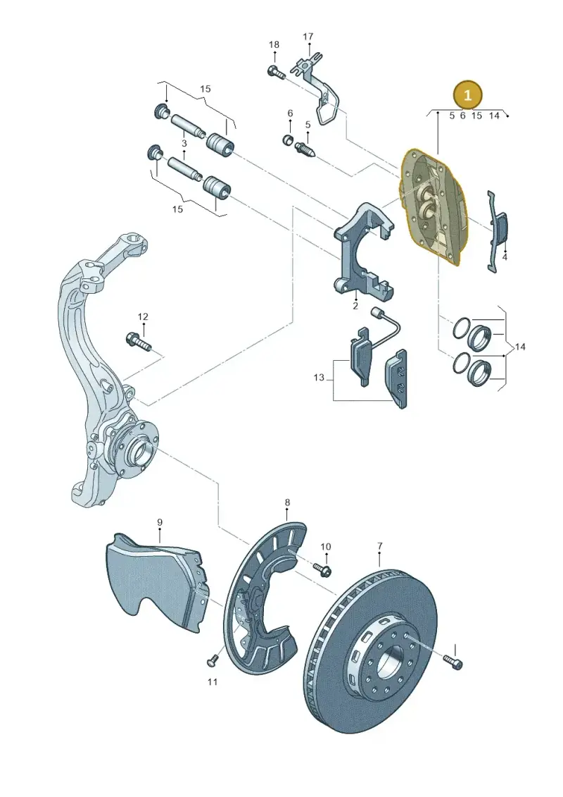 4E0615123 — Volkswagen Phaeton 4motion (2010-2016) diagram 667615530, position 1
