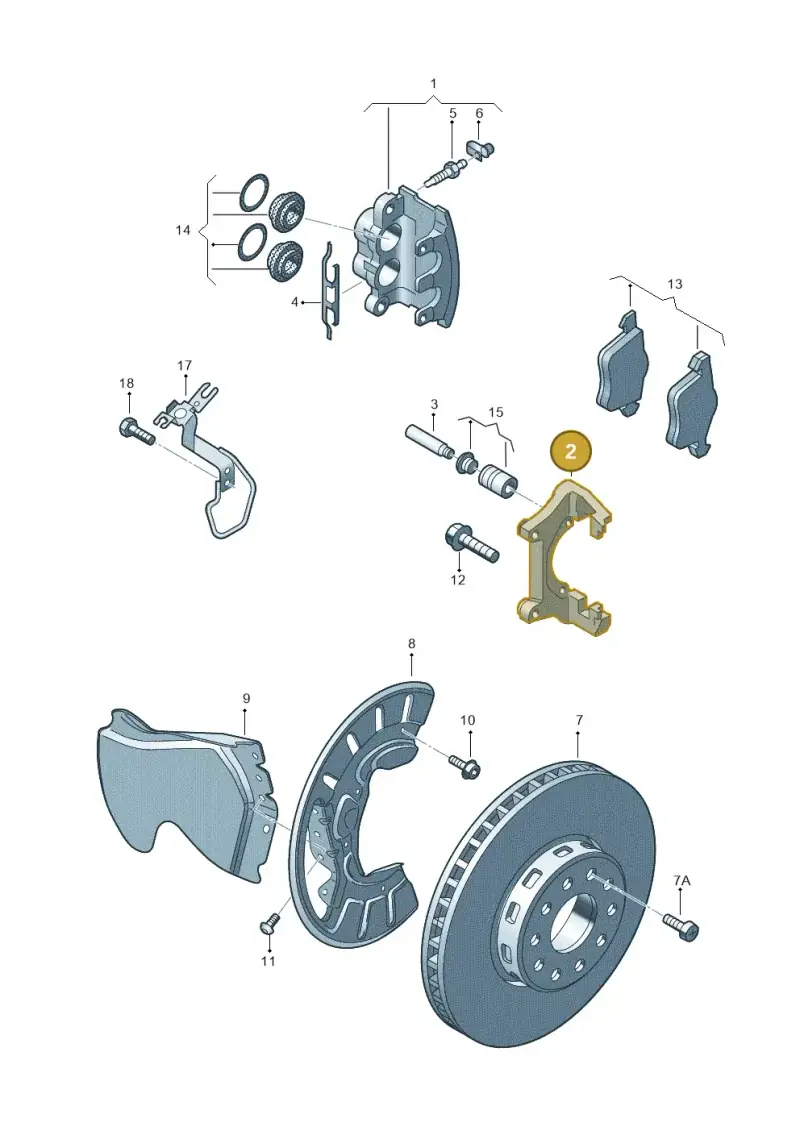 4E0615125A — Volkswagen PHAETON                08> (2007-) diagram 258615530, position 2