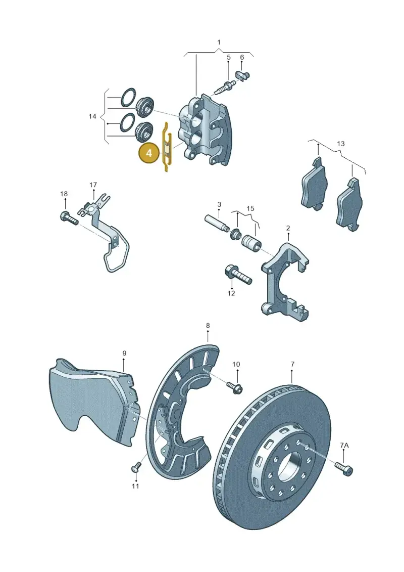 4E0615269B — Volkswagen PHAETON                08> (2007-) diagram 258615530, position 4