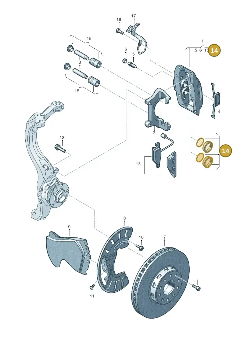 4E0698471 — Volkswagen Phaeton 4motion (2010-2016) diagram 667615530, position 14