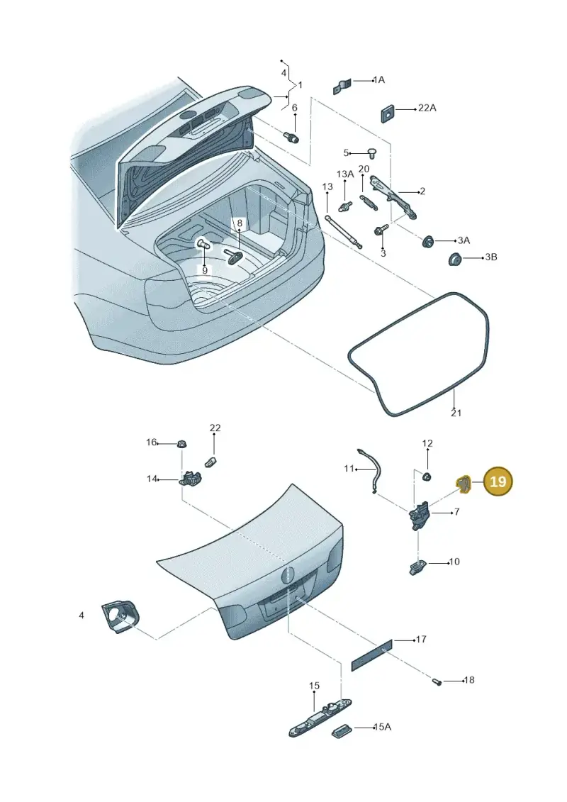 4E0827645A — Volkswagen Jetta (2008-2011) diagram 449827200, position 19