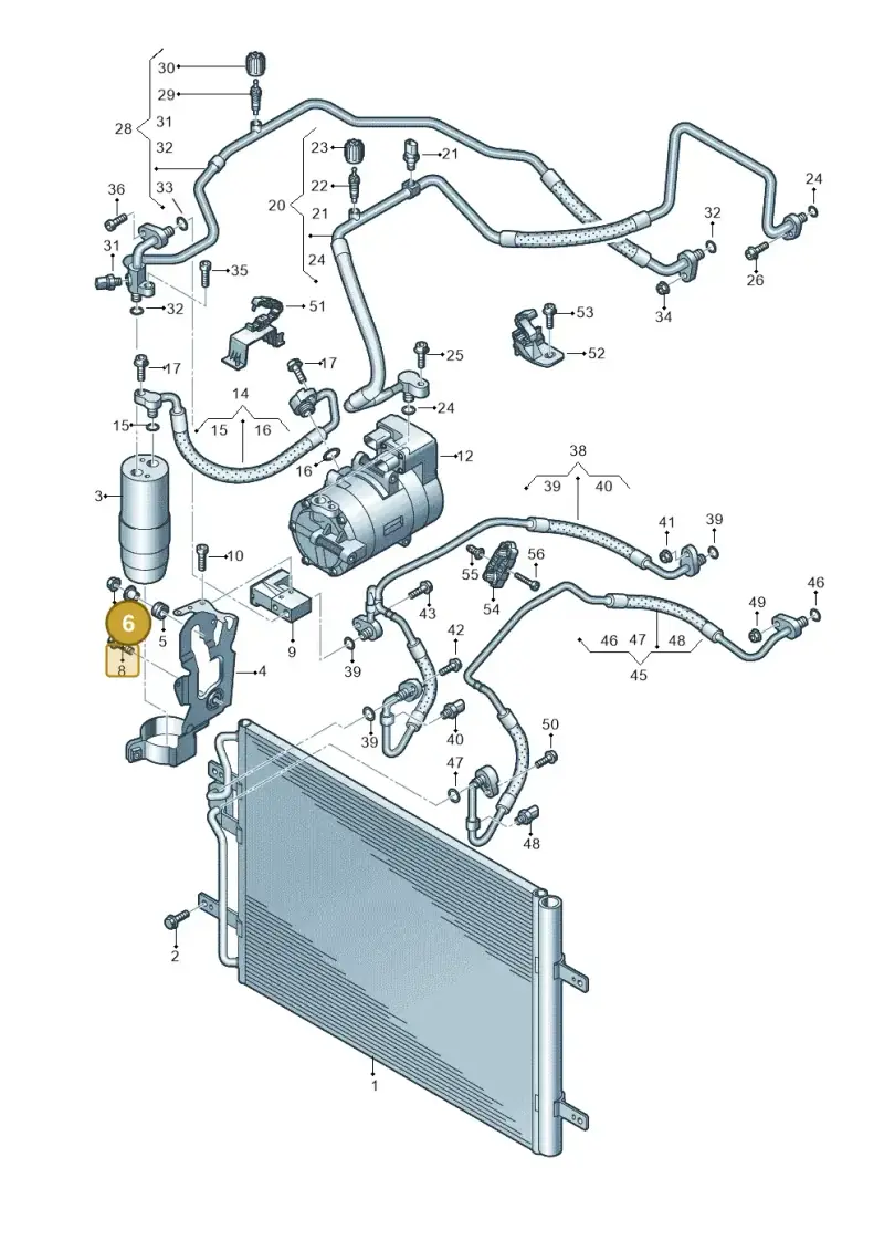 4E0903127 — Volkswagen E-Golf (2014-2021) diagram 774260500, position 6