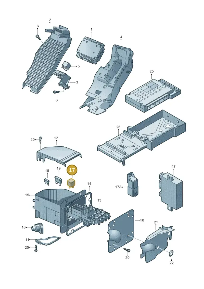 4E0907282A — Volkswagen Phaeton 4motion (2008-2010) diagram 258937000, position 17