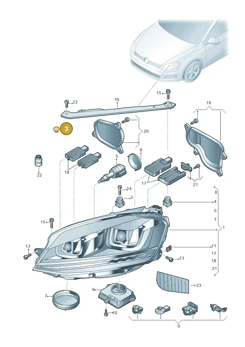 4E0941041 — Volkswagen E-Golf (2014-2021) diagram 774941000, position 3