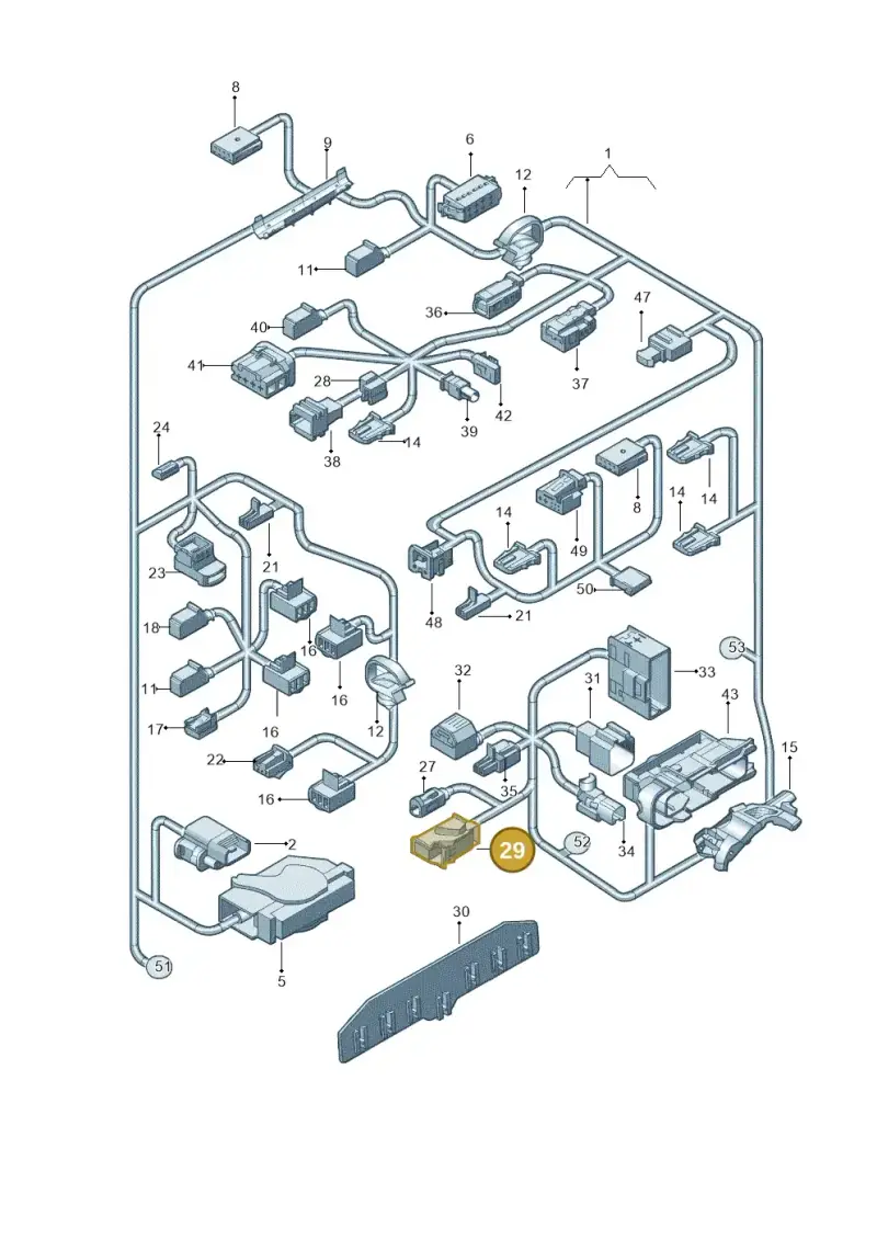 4E0972144 — Volkswagen Jetta (2013-2014) diagram 692971820, position 29