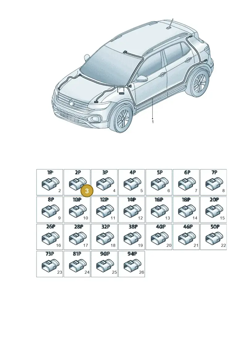 4E0972401 — Volkswagen T-Cross 1,0 (2019-) diagram 581971080, position 3