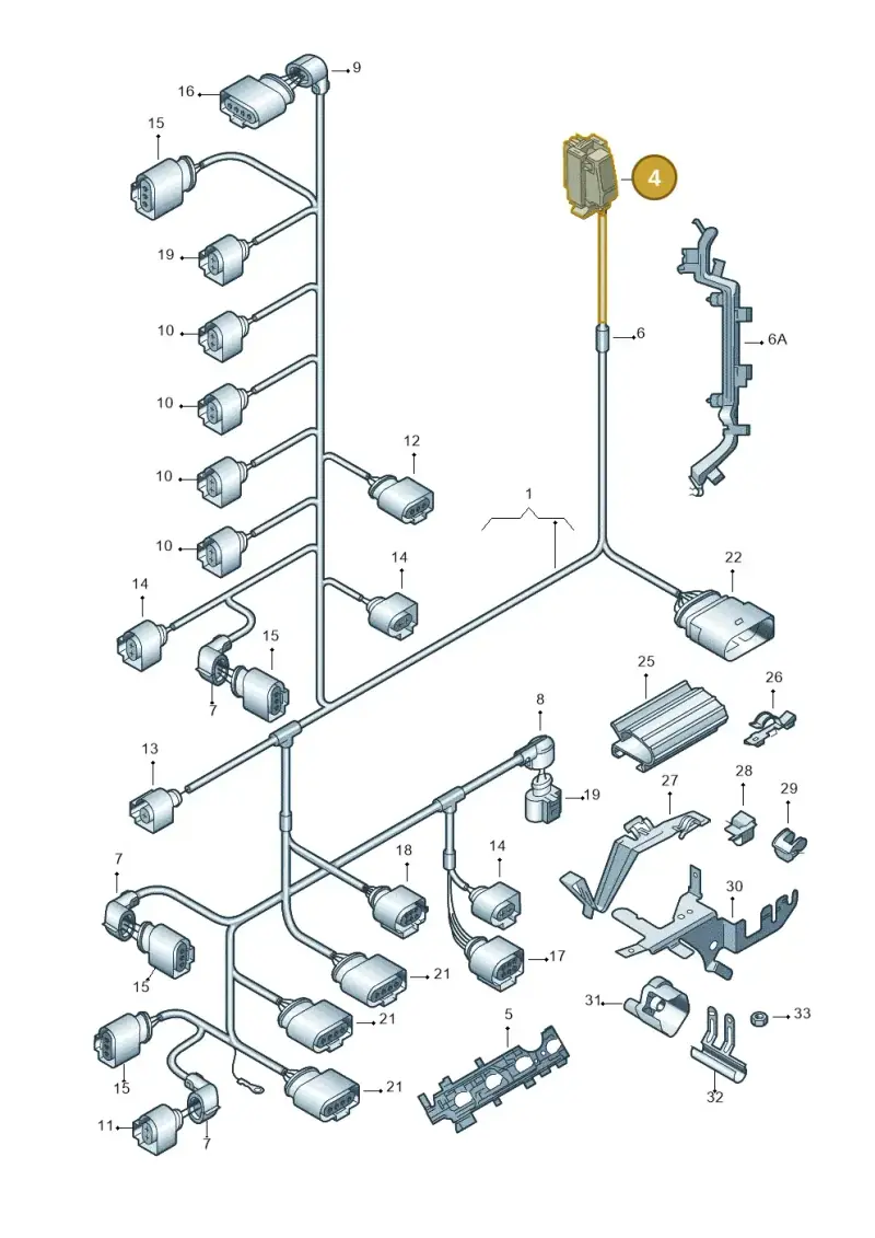 4E0972479 — Volkswagen Jetta variant (2009-2014) diagram 420971070, position 4