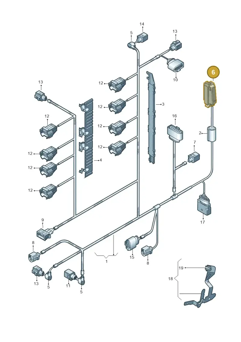 4E0972479 — Volkswagen Caddy Maxi Kombi (2010-2015) diagram 477971060, position 6