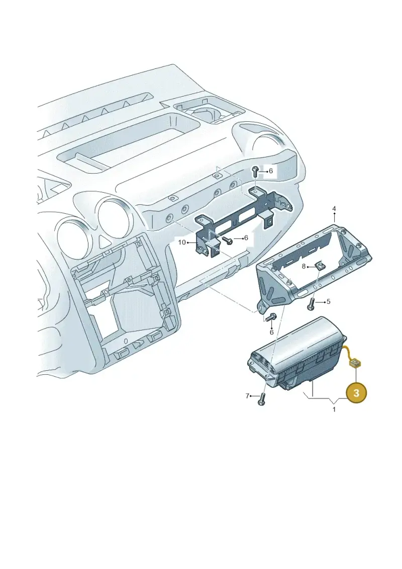4E0972576 — Volkswagen Caddy Maxi Kombi (2010-2015) diagram 443880100, position 3