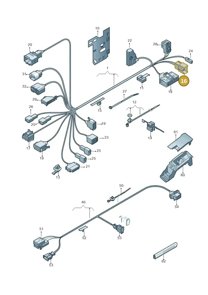 4E0972576 — Volkswagen Jetta variant (2009-2014) diagram 460972270, position 16