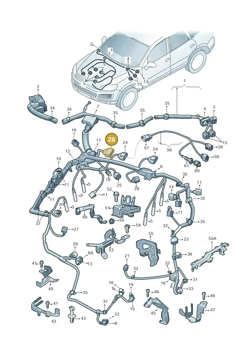 4E0973715 — Volkswagen Touareg BlueMotion (2014-2018) diagram 693971120, position 26