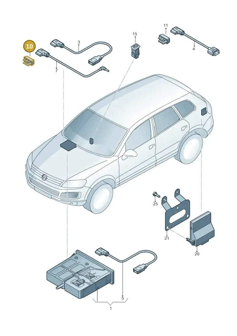 4F0035909 — Volkswagen Touareg (2012-2014) diagram 693035780, position 10