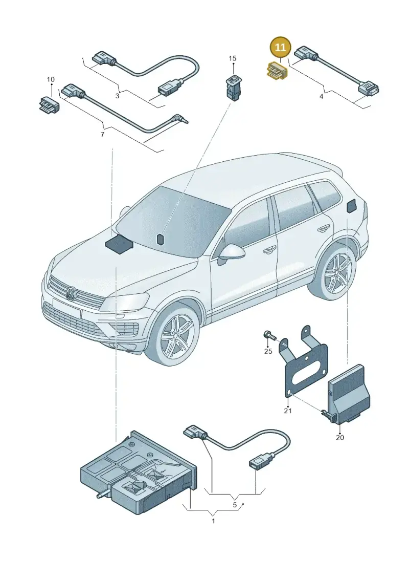 4F0035909 — Volkswagen Touareg BlueMotion (2014-2018) diagram 787035780, position 11
