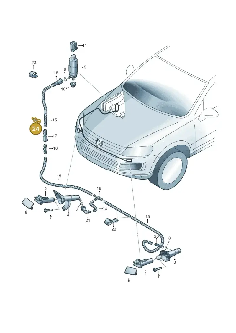 4F0121093 — Volkswagen Touareg (2012-2014) diagram 693955300, position 24
