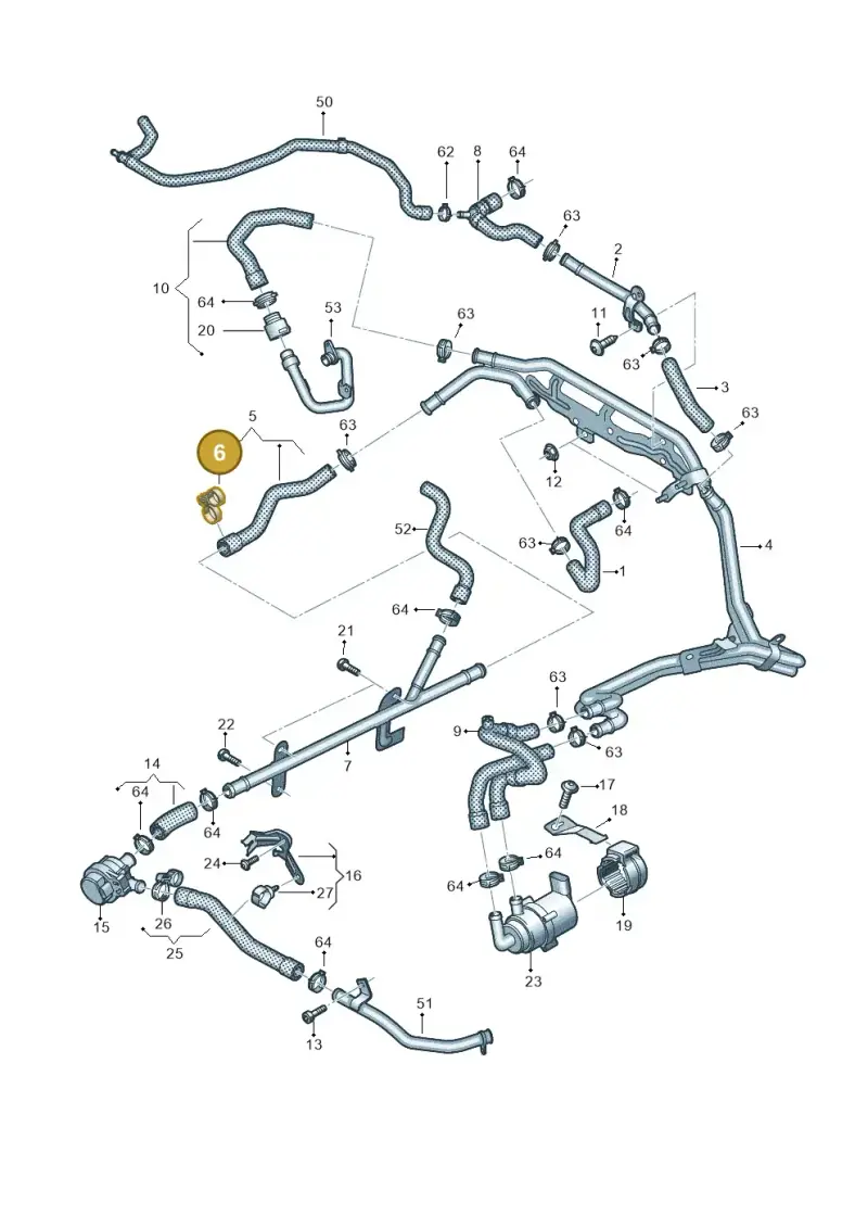 4F0422379A — Volkswagen Amarok twin cab (2016-2022) diagram 894121560, position 6