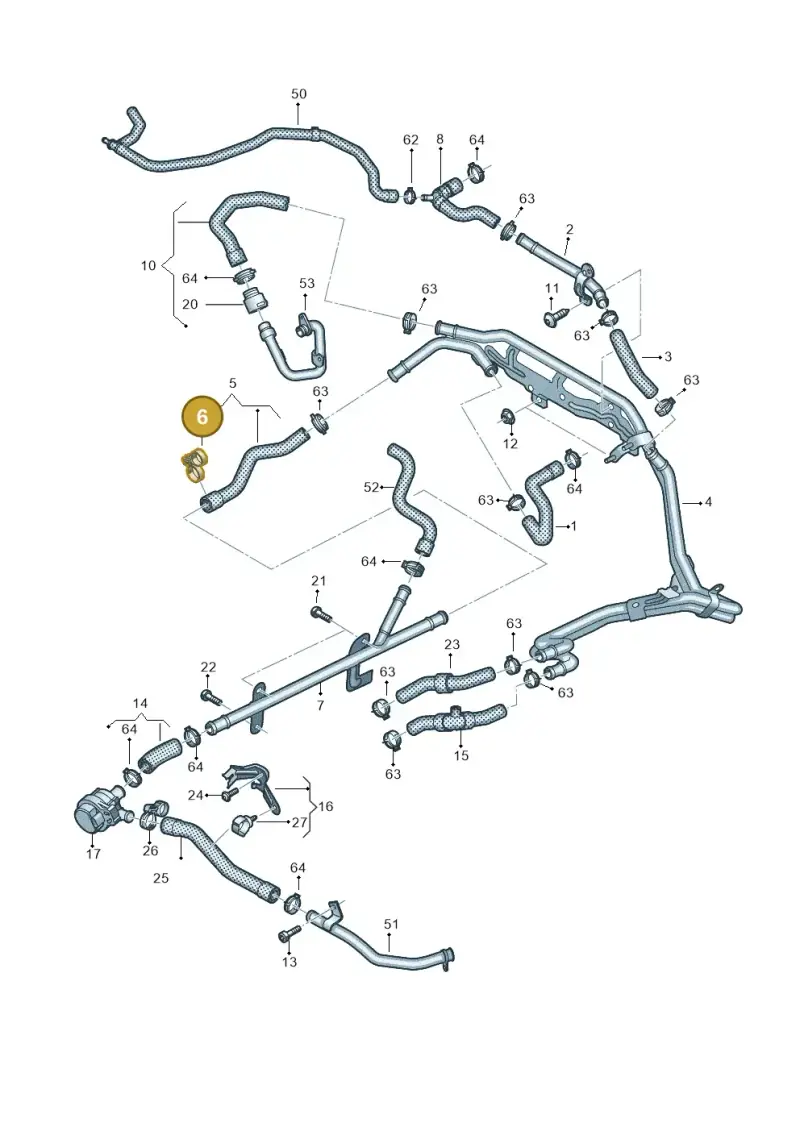 4F0422379A — Volkswagen Amarok twin cab (2016-2022) diagram 894121570, position 6