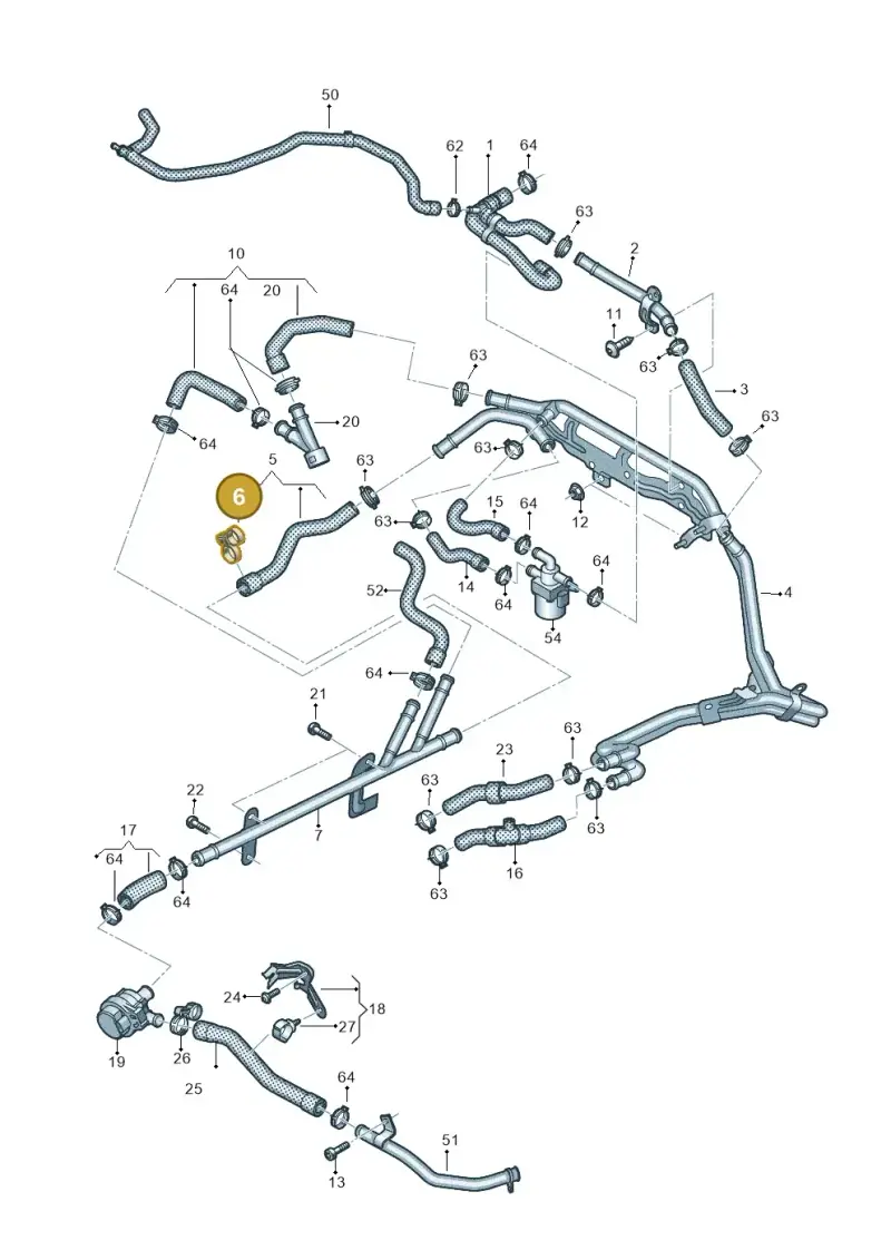 4F0422379A — Volkswagen Amarok twin cab (2016-2022) diagram 894121580, position 6