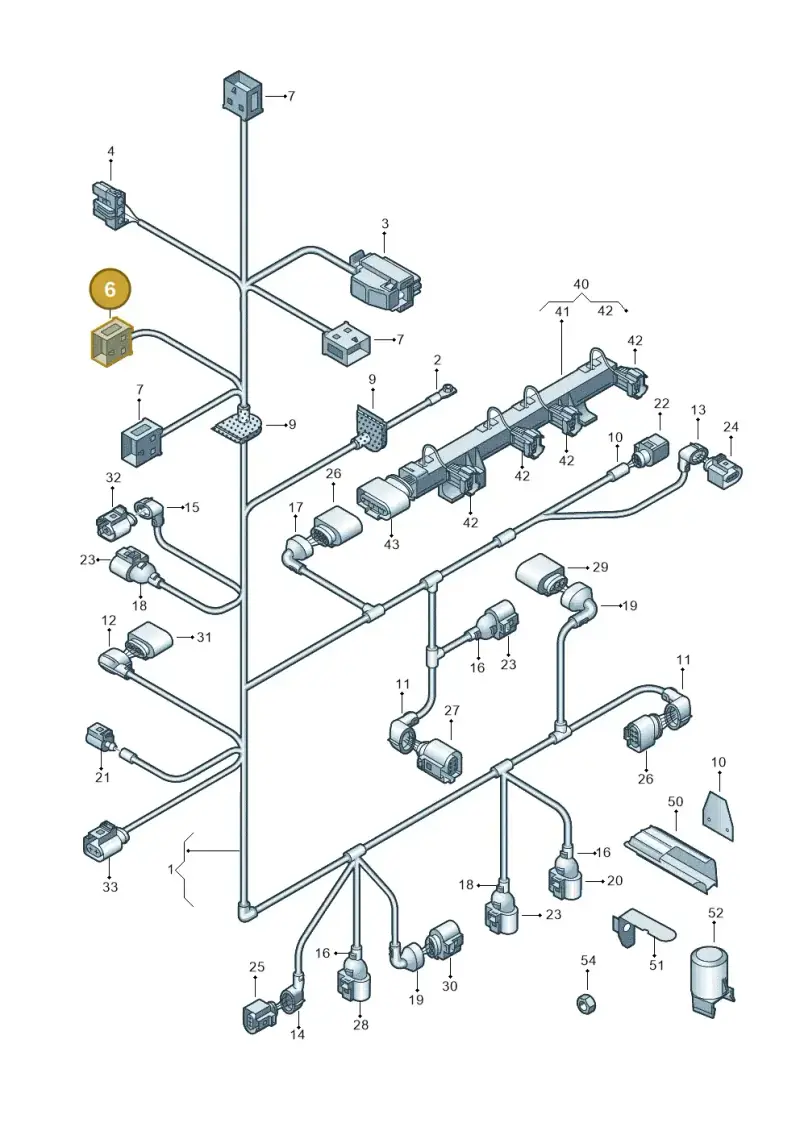 4F0937731A — Volkswagen Transp. caravelle (2011-2015) diagram 410971100, position 6