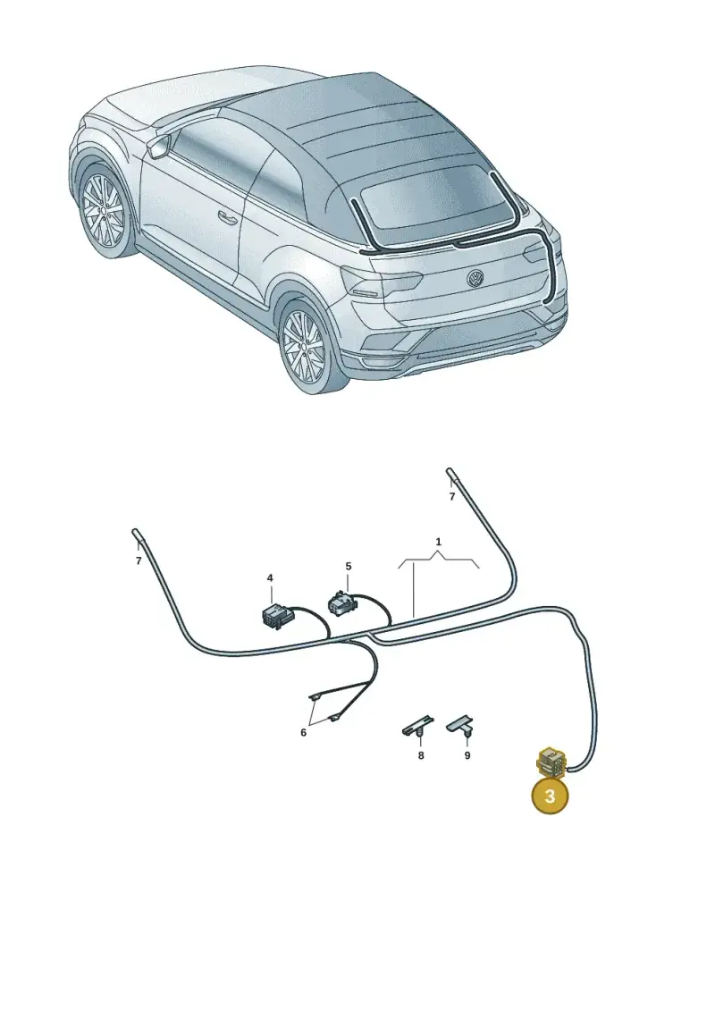 4F0937733 — Volkswagen T-Roc convertible 1.5 (2019-2024) diagram 2gk972070, position 3