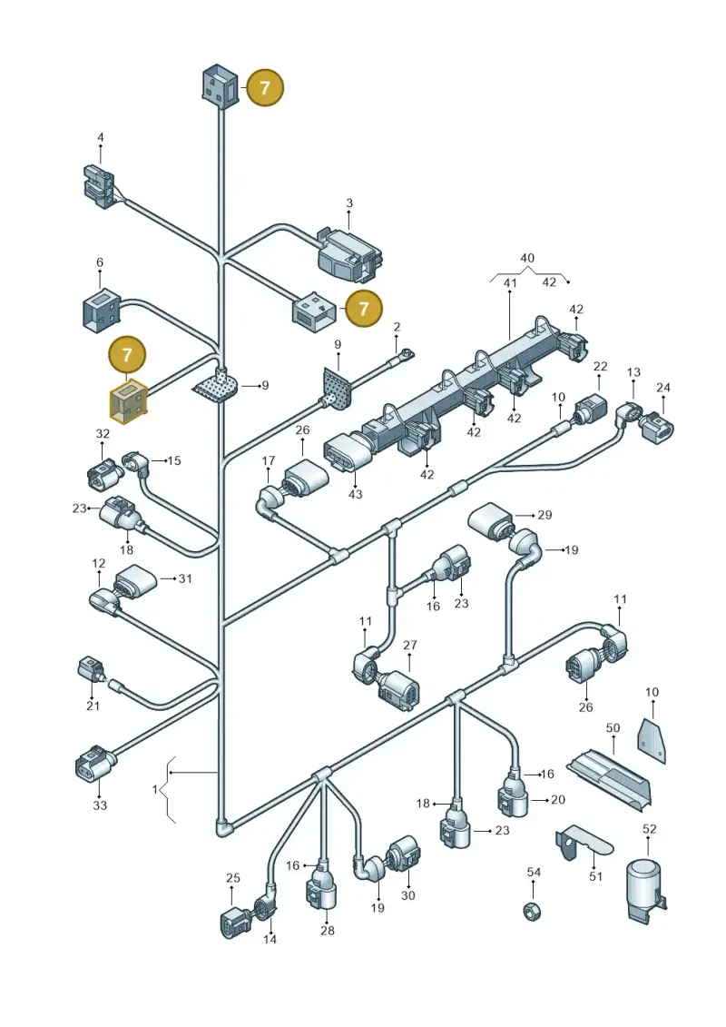 4F0937733A — Volkswagen Transp. caravelle (2011-2015) diagram 410971100, position 7