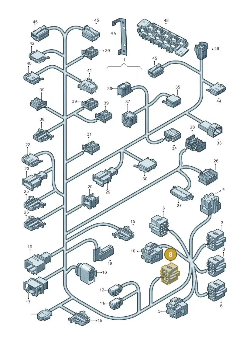 4F0937733A — Volkswagen Transp. caravelle (2009-2011) diagram 679972800, position 8