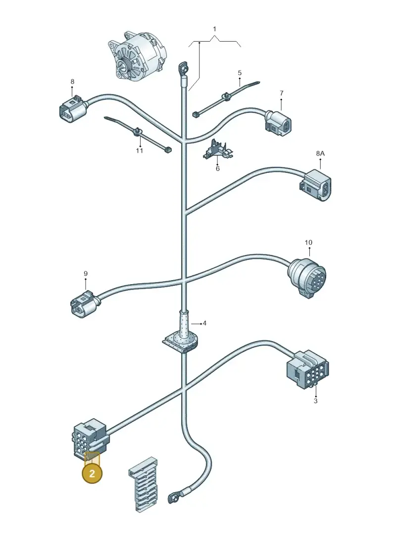 4F0937733A — Volkswagen Transp. caravelle (2011-2015) diagram 731971120, position 2