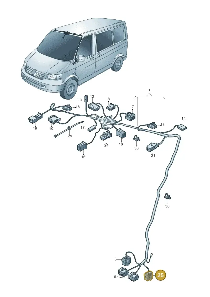 4F0937733D — Volkswagen Caravelle (2015-2019) diagram 731972340, position 25