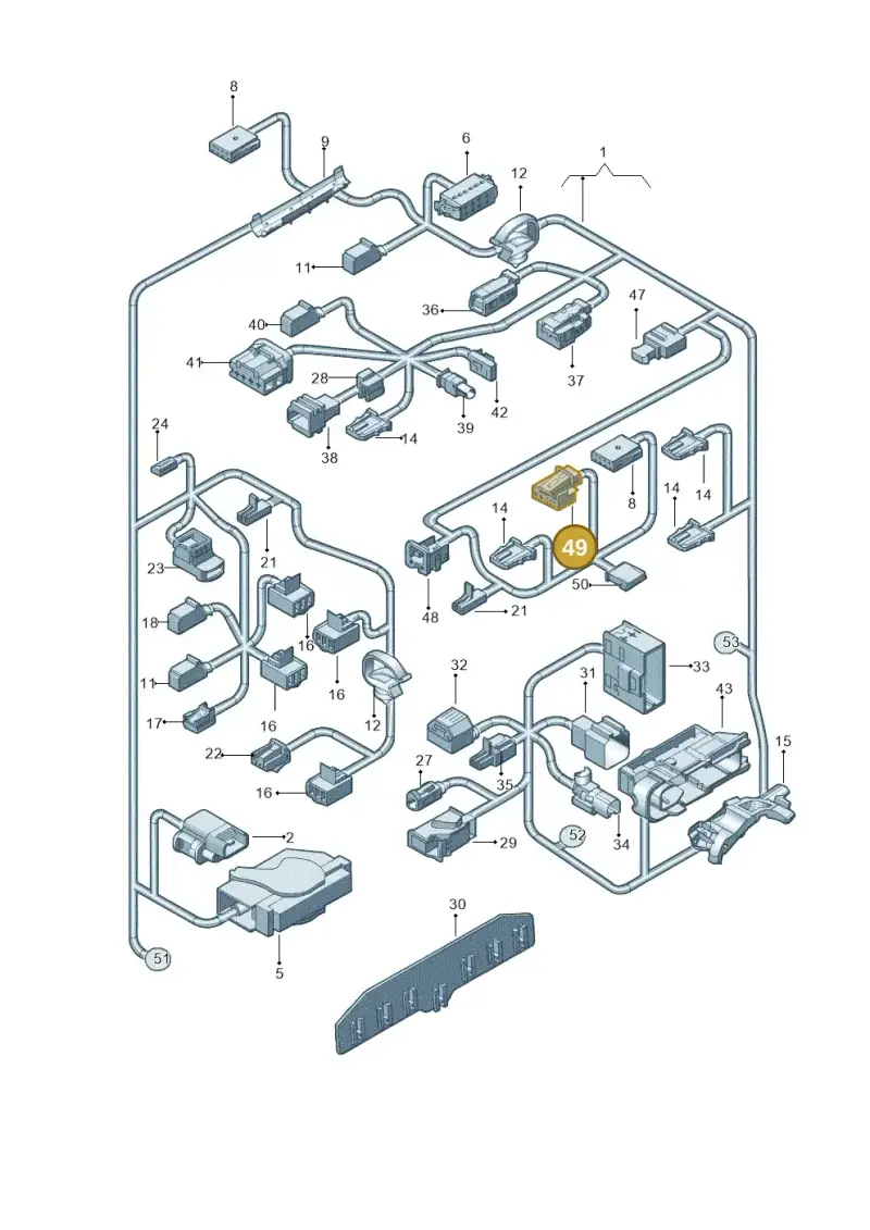 4F0971259 — Volkswagen Jetta 1.4 (2013-2015) diagram 692971820, position 49