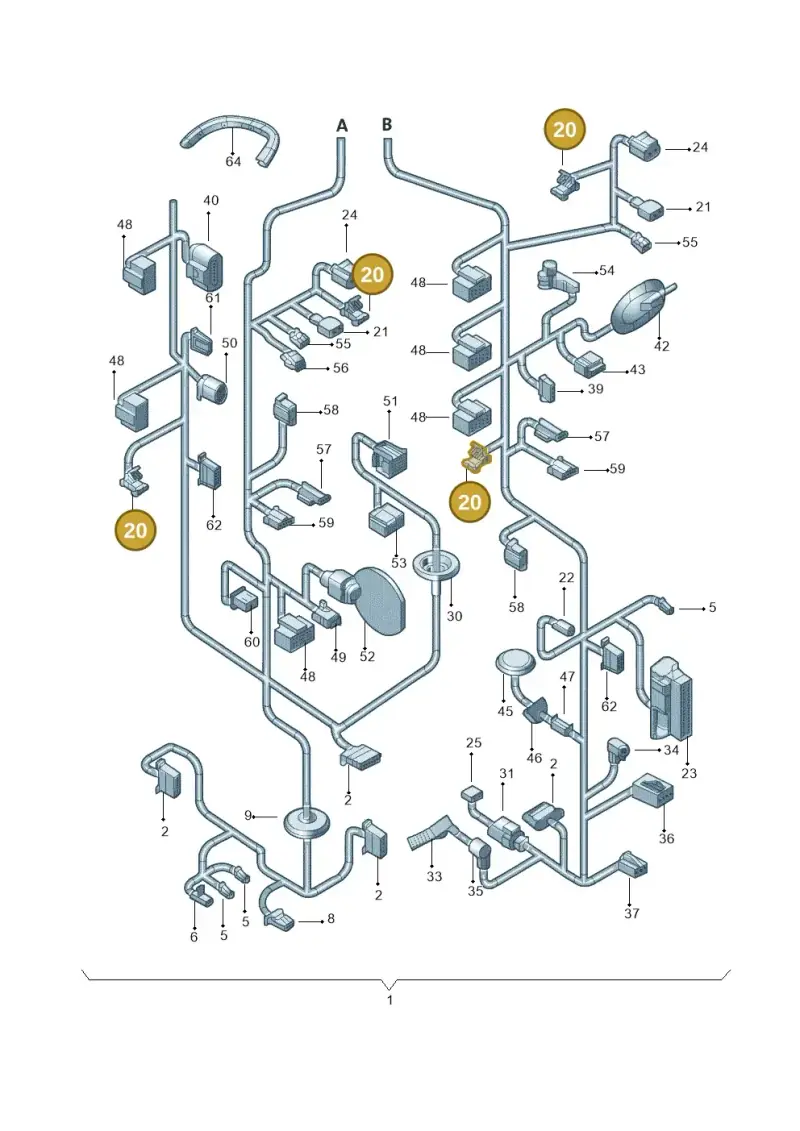 4F0971259 — Volkswagen Jetta (2013-2014) diagram 692971840, position 20
