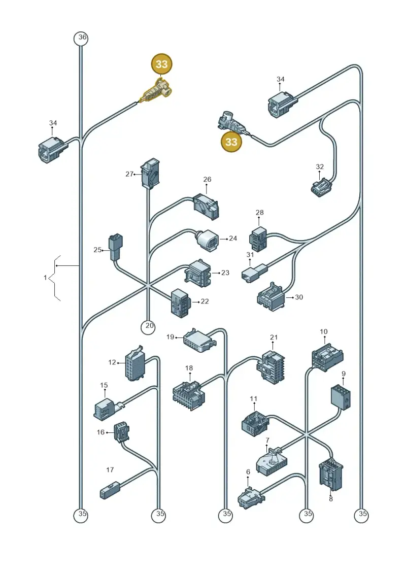 4F0971259 — Volkswagen Scirocco 2.0 (2014-2017) diagram 651971830, position 33