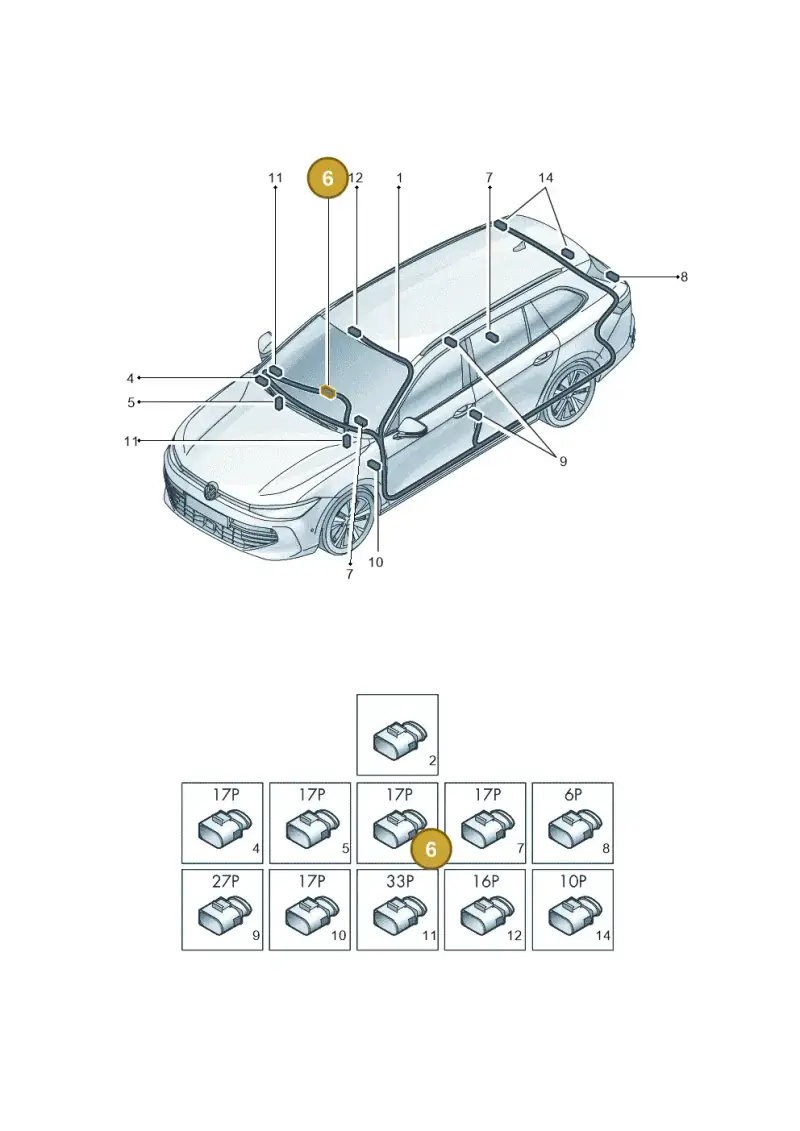 4F0972483 — Volkswagen Passat estate (2023-) diagram 3j0972000, position 6